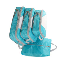 4 Set Suitcase Compression Packing Cubes Travel Luggage-Blue