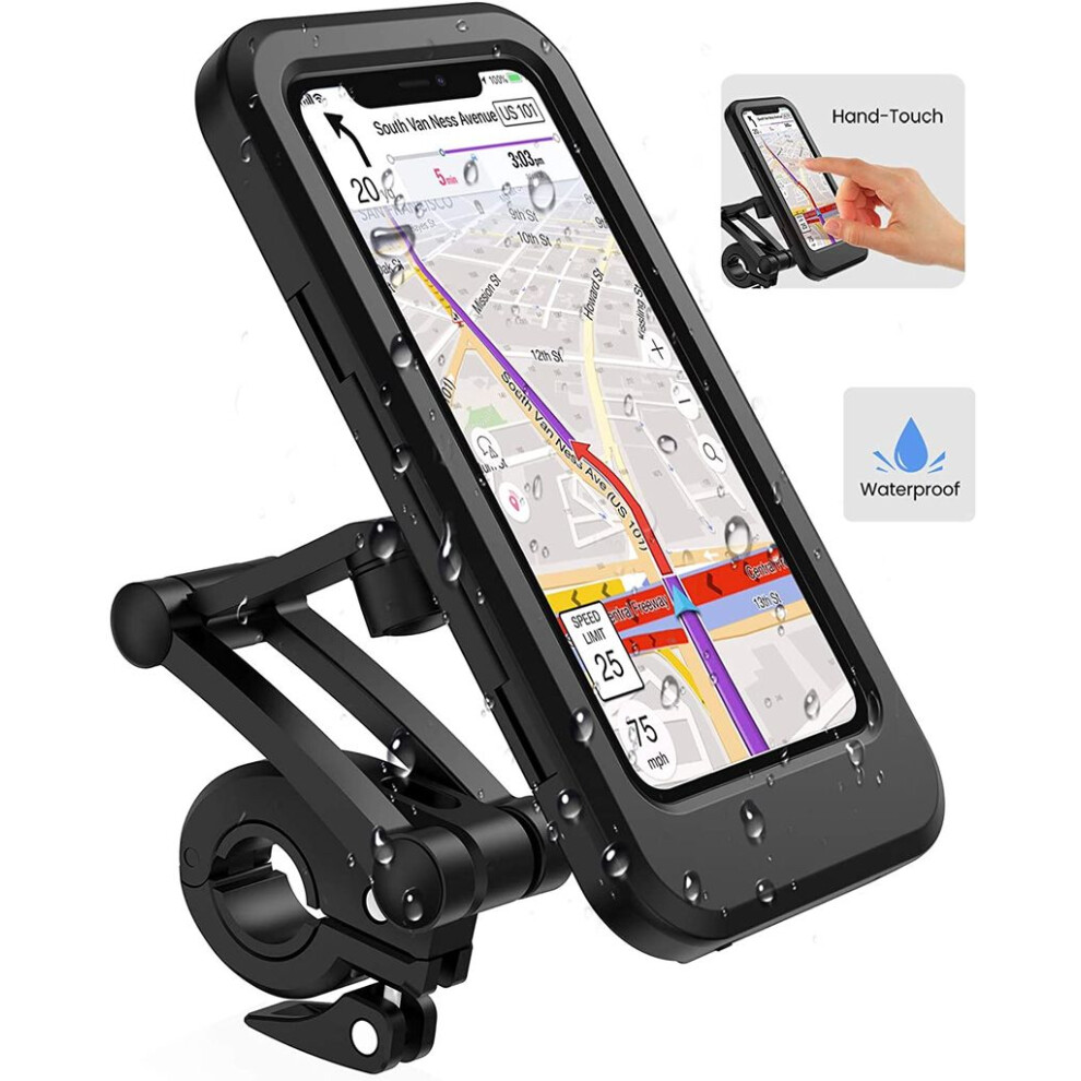 Smartphone Holder For Bicycles, Waterproof Outdoor Sports Bike Mount, Universal Compatibility, Shockproof, Safe And Stable, 360 Rotation Adjustable, 9340258558993