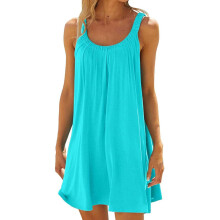 Women's Beach Dress Cover Up, Swimsuit Cover Up Soft and Comfortable Lightweight Fabric Stretchy Beach Shirt Dress with Unique Design, Sleeveless