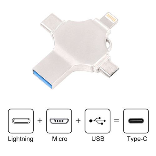 Εύκολος προσαρμογέας Photo Stick 4 σε 1, μονάδα flash plug and play με ανίχνευση διπλοτύπων για 1