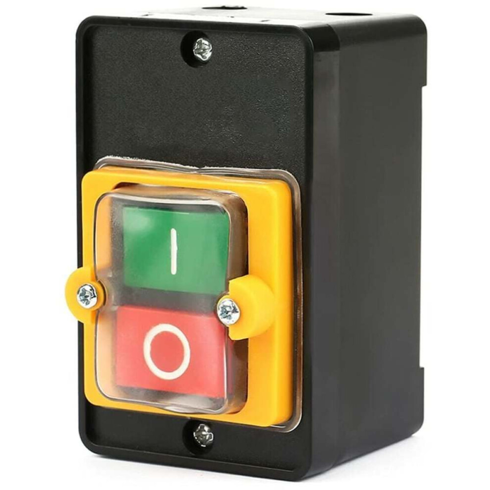 Industrial Control Switch For Machinery, Start Stop Switch Push Button Motor Switch With Easy Wiring No Nc Control, On/Off Pushbutton Switch For 9128293836661