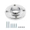 2inch Steering Column Floor Mount, Polished Steering Column Floor Mount Round for  SBC BBC 350 Engine 3