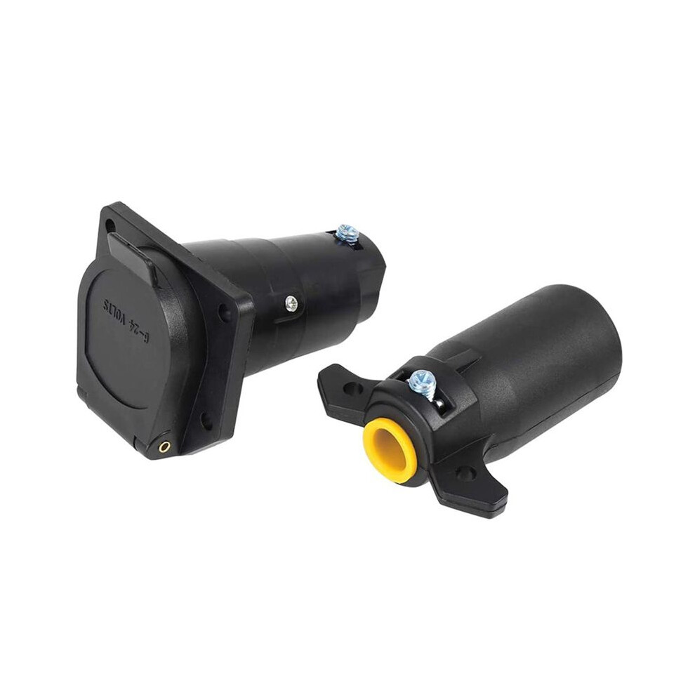 7 Pin Round Trailer Connector Male Female Wiring Adapter Plug 7 Way Plug Splice Connector Kit For Rv Semitrailers 6031439553847