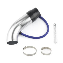 Alumimum Alloy 3'' 75mm Car Cold Air Intake System Turbo Induction Pipe Tube Silver Inlet Guide Pipe Kit