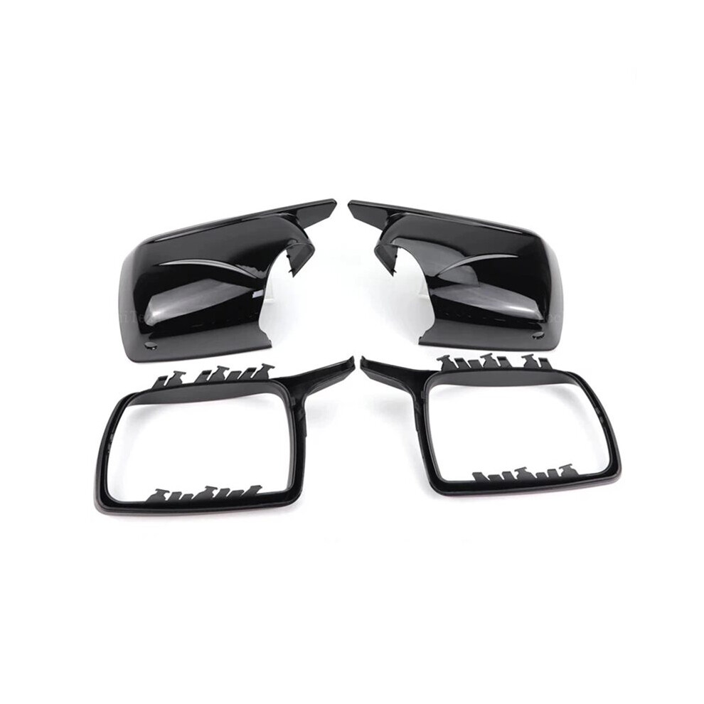 New M Mirror Covers For X5 E53 1999-2006 Glossy Rearview Side Mirror Cover Caps Black 4712762780385