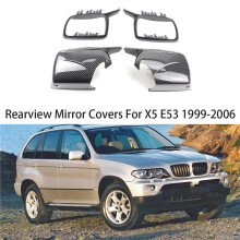Neue Spiegelabdeckungen im M- für  X5 E53 1999-2006, Carbonfaser-Stil, Rückspiegel-Abdeckkappen