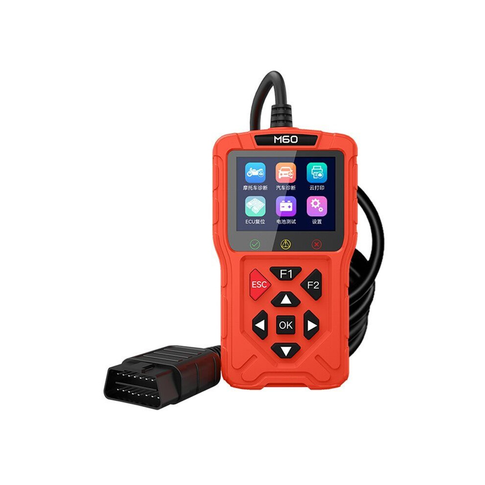 M60 Obd2 Scanner For Motorcycle And Vehicle Fault Code Read Free Ecu Reset Automotive Dtc Lookup Car Diagnostic Tool 4711779469146