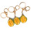 Porte-clés élégant avec pendentif en forme de fruit-Jaune 7