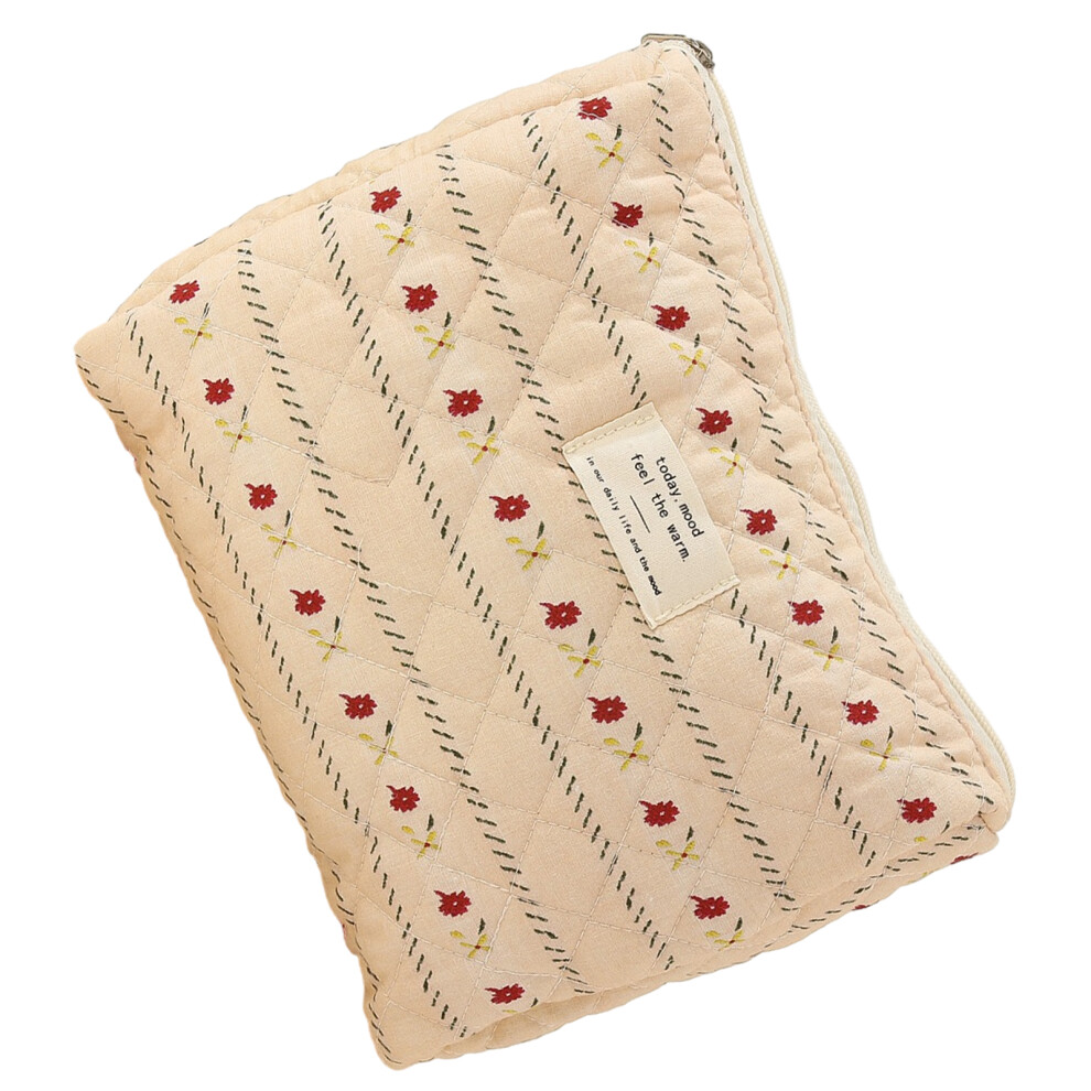 Elegant Travel Toiletry Makeup Organizer-striped flowers