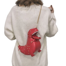 Cute Dinosaur Shoulder Bag for Girls Women Stylish and-Red