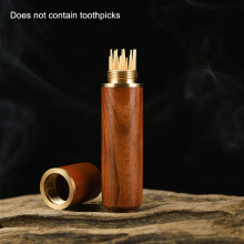 Elegante compagno in legno per stuzzicadenti, dispenser portatile di stuzzicadenti con grande capacità e delicato raccordo a vite, perfetto per