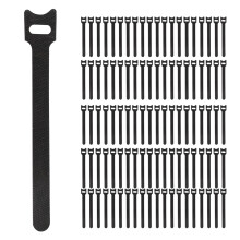 Versatile Usage Cable Organizer, 100Pcs Reusable Polyester Fabric Adjustable Cord Straps For Data And Headphone Cables, Hook And Loop Material Self-Gr