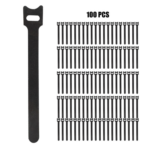 Versatile Usage Cable Organizer, 100Pcs Reusable Polyester Fabric Adjustable Cord Straps For Data And Headphone Cables, Hook And Loop Material Self-Gr 2