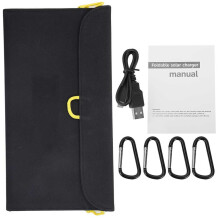 Foldable Monocrystalline Solar Panel, Portable Solar Panel Charger, High Efficiency Panel, Adjustable Kickstand, Waterproof, Smart Ic Chip Technology,