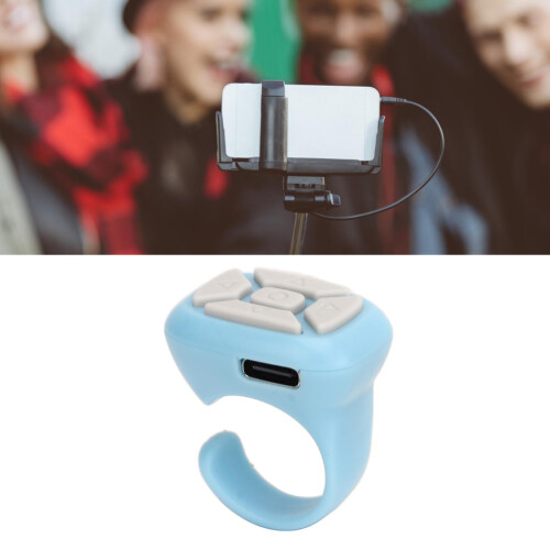 Rechargeable Smart Scrolling Ring, Bluetooth Remote Control with Ergonomic Design, Easy Operation for Seamless Video Control and E-book Page Turning ( 2
