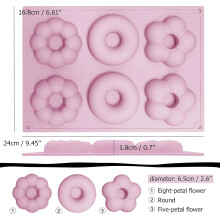 Flexible Silicone Donut Makers, Full-Size Baking Pans, Non-Stick & Heat Resistant, Easy to Clean & Brand Quality Guarantee, Food-Grade Silicone Donut