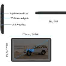 GPS tactile 7 pouces pour voitures et camions, avec itinéraires personnalisés et mises à jour cartographiques à vie pour une navigation optimale.
