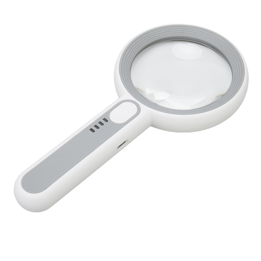 Magnifying Glass 5X/12X Handheld with 18 LED, Rechargeable 650mAh