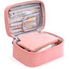Stijlvolle make-uptassen voor vrouwen, draagbaar en waterbestendig, multifunctionele reistas met grote capaciteit voor cosmetica en accessoires.