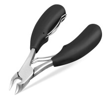 Cortador de unhas resistente, kit de pedicure com lâmina curva super afiada e cabo macio em ABS para homens e idosos.