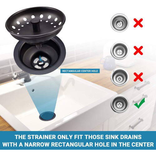 Versatile Kitchen Sink Strainer Basket, Universal Fit For Most Drain Openings 1