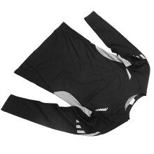 Langarm-Fitness-Shirt für Herren aus Kunstseide, schwarz, grau, leicht, atmungsaktiv, Sport-Tee