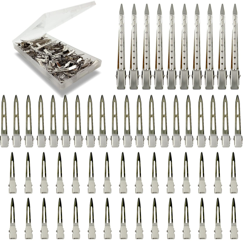 Unisex Efficient Hair Styling Solution, Metal Duck Billed Hair Clips For Salon Precision, Smooth Edges Ensure No Hair Damage, Nickel Plated For Enhanced