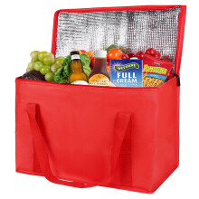 Borsa termica per consegne, borse per la spesa isolate, borsa tote riutilizzabile extra large multiuso, resistente e robusta, refrigeratore per
