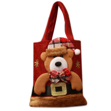 Sac fourre-tout à bonbons de noël pour enfants,-Style ours