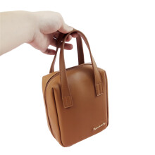 Organisateur de toilette cosmétique de voyage en PU-brun