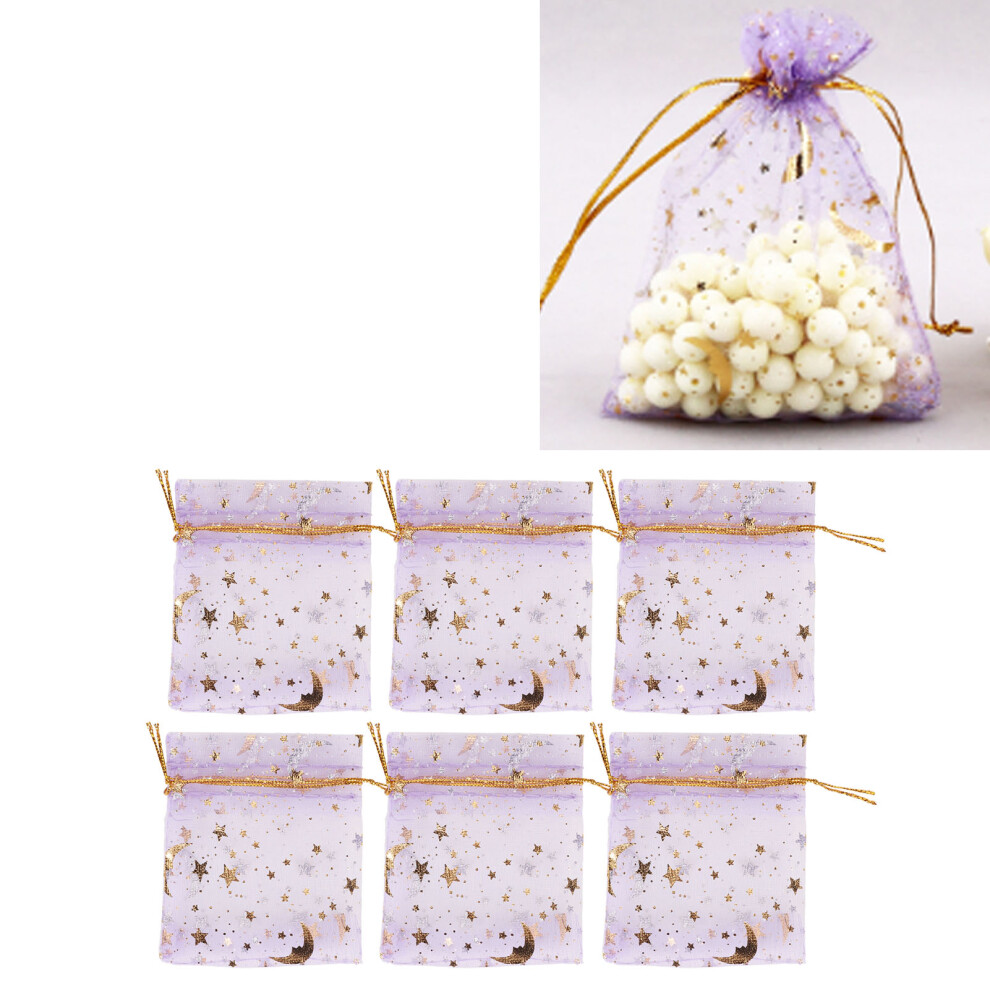 100pcs Purple Organza Bags Small Drawstring for Lipstick Candy Wedding Gift-image-OPC-PPDPWTZ-NEW