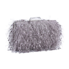 Elegante Quasten-Clutch-Geldbörse, Abendtasche,-Hellgrau