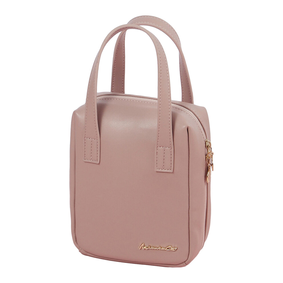 Multifunctional PU Makeup Bag Pouch Large Capacity-Pink