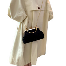 Sac à main de soirée polyvalent, pochette à bandoulière-Noir