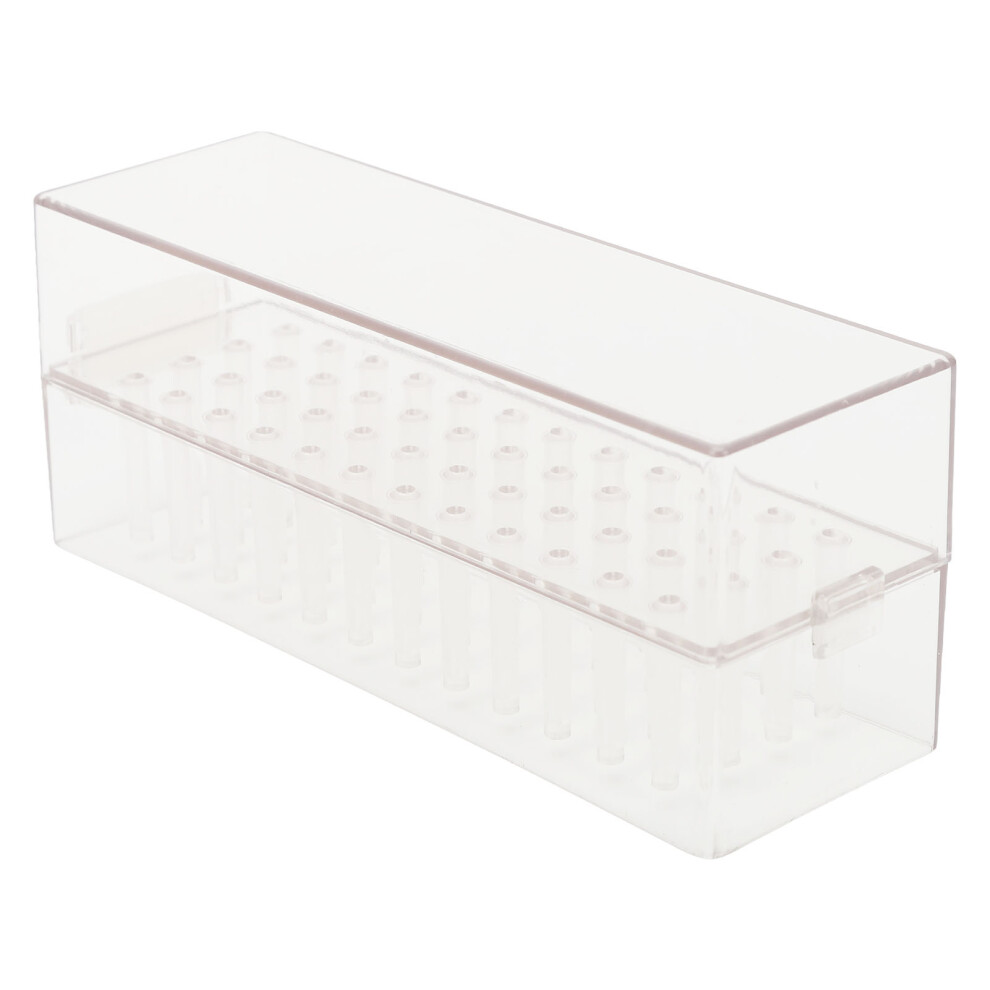 Nail Drill Bit Holder Acrylic Organizer 48 Hole Transparent Storage Box