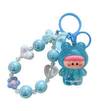 Cute Color Changing Frog Acrylic Keychain Cartoon Animal-Blue
