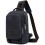 Multipocket Men Single Shoulder Bag Canvas Chest Bag-dark grey 1