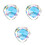 3Stk Transparent Nagelstudio Deko Künstliche Herzförmige 4