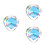 3Stk Transparent Nagelstudio Deko Künstliche Herzförmige 6