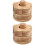 14Pz Sottobicchieri Legno Khaki, Pratici E Resistenti Per 6