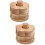 14Pz Sottobicchieri Legno Khaki, Pratici E Resistenti Per 11