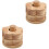 14Pz Sottobicchieri Legno Khaki, Pratici E Resistenti Per 4