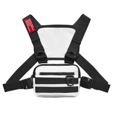 Outdoor Chest Bag For Men Tactical Utility Rig With MOLLE Webbing Lightweight Durable Nylon Material Water Resistant Fabric Reflective Strip Design Ad