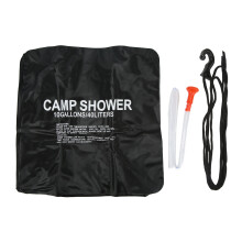 Black Portable Solar Shower for Camping and Backpacking, Non-Toxic Material Ensures Safety for All