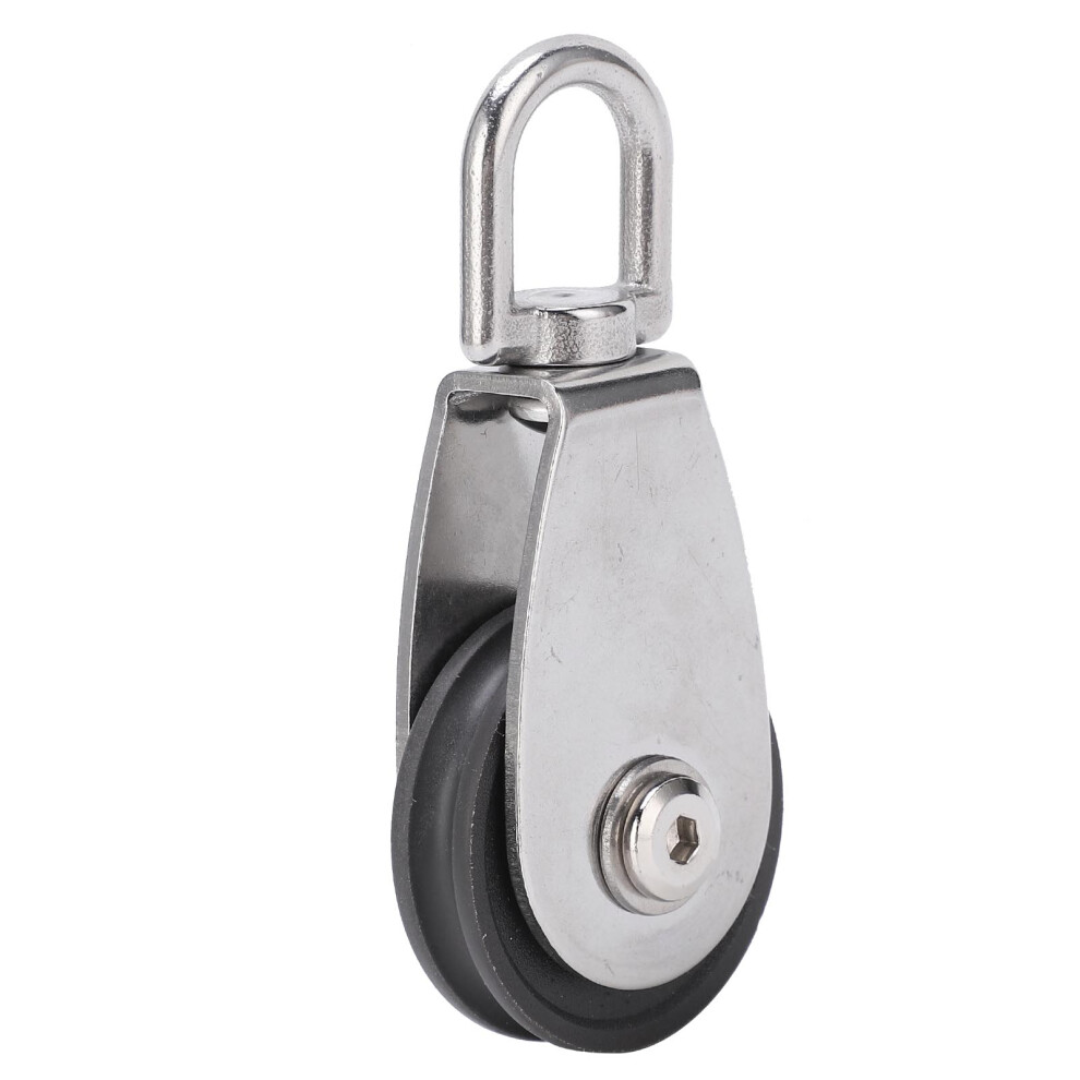 Single Pulley Block For Heavy Lifting Applications, Heavy Duty Rigging Hardware Stainless Steel Swivel Lifting Wheel With 360 Degrees Rotation And Rus 9399812628320