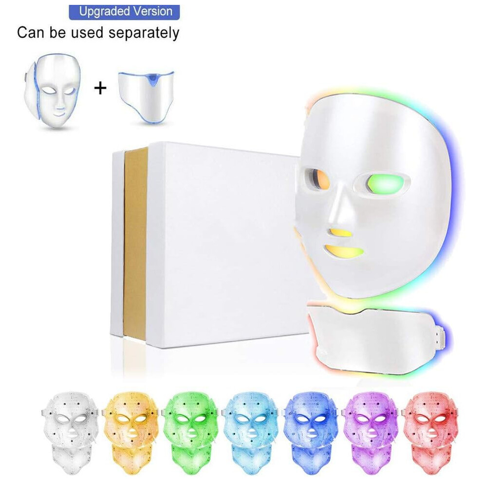 Red/Light Therapy Treatment Device, Salon-Level Skin Care, 7 Color Therapy, Anti-Aging Facial Skin Care With Adjustable Micro-Current Function,