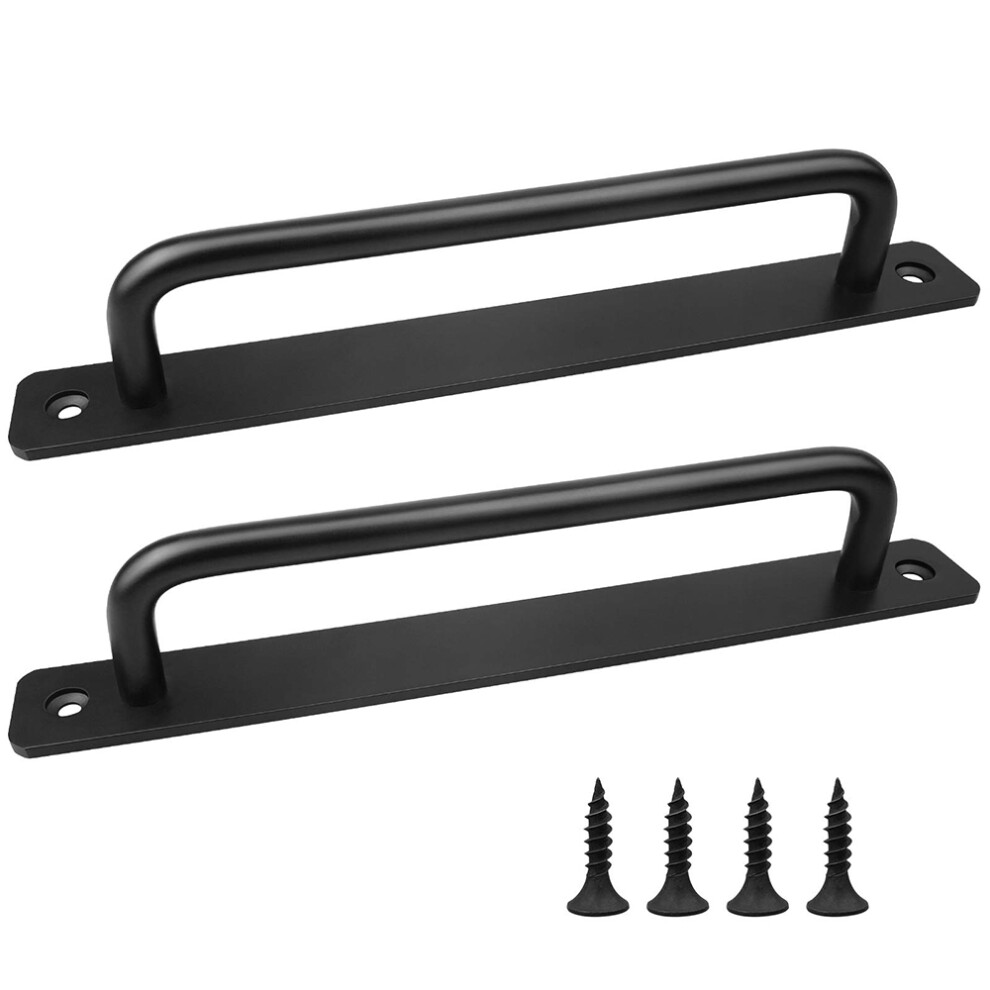 Gate Door Pulls, Barn Door Handles With Modern Style, Aluminum Alloy Closet Door Hardware, Sturdy And Durable Cabinet Handles, Matte Black Finish, 9340258616426