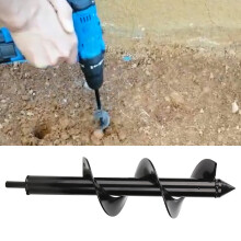 Kompakter Erdbohrer für Erde und Sand, unverzichtbarer Gartenbohrer für schnelles Bohren von Löchern, Pflanzbohrer aus robustem Vollstahl