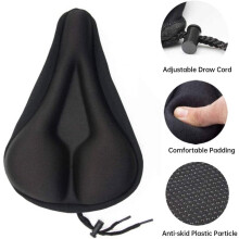 Cuscino ergonomico per sella da bicicletta con tasca di sicurezza nascosta, coprisella per bici in gel extra morbido, comodo e traspirante, silice ad