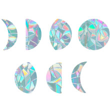 Colorful Prism Pattern Nonstick PVC Material Decals, Reusable Static Cling for Smooth Surface Glass Doors and Windows